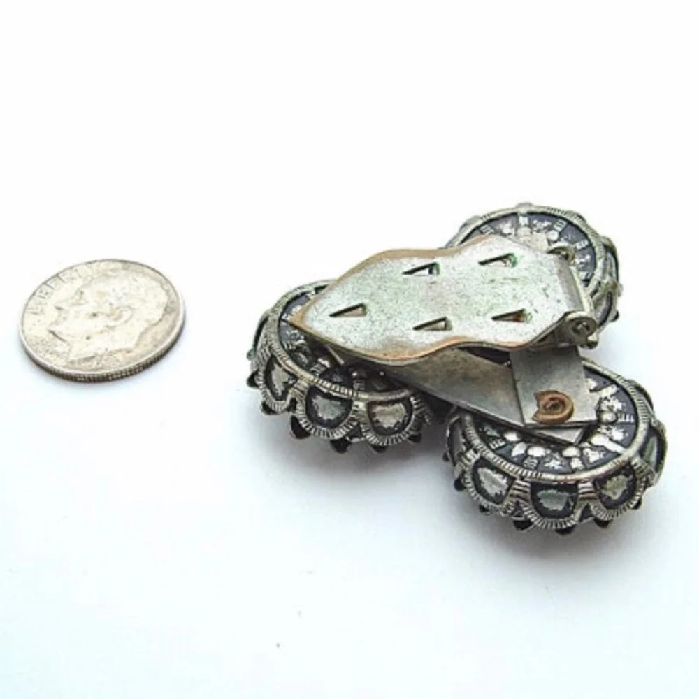 Faux Turquoise Brooch Vintage Dress Clip